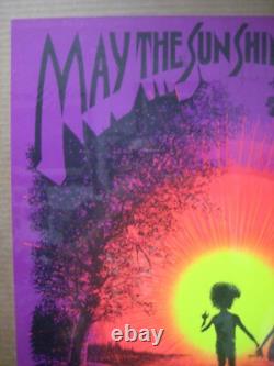 Purple sunshine Love Peace Black Light Poster 1971 synthetic trips In#G6563
