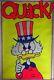 Quack Original Vintage Blacklight Poster Donald Duck Us President Uncle Sam 60s