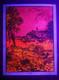 Rare 1960s Hambly Studios #10 The Rhine At Basle Vintage Blacklight Poster