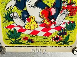 RARE 1972 ArtKo Psychedelic Blacklight Tom & Jerry Poster