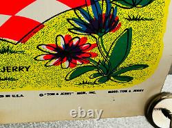 RARE 1972 ArtKo Psychedelic Blacklight Tom & Jerry Poster
