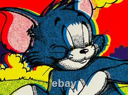 RARE 1972 ArtKo Psychedelic Blacklight Tom & Jerry Poster