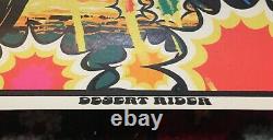 RARE! 1972 DESERT RIDER Psychedelic Blacklight Biker Poster AA Sales MINT 11x17