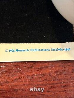 RARE 1974 VELVET BLACK LIGHT CHEIFTAIN INDIAN HEAD POSTER MONARCH PUB. 11x17