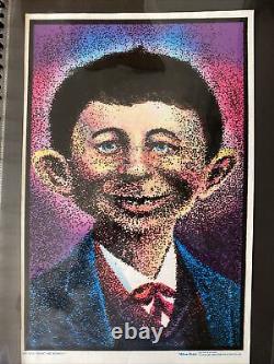 RARE 1975 MAD WHAT ME WORRY ALFRED NM BlACK LIGHT POSTER NO PIN HOLES 1970s