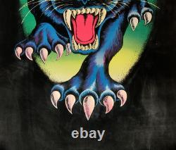 RARE 1978 Vintage Velvet Blacklight Poster MIDNIGHT STALKER 23x32