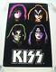 Rare 2003 Kiss Four Faces Black Light Poster 23 X 35 Flocked Gene Simmons