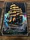 Rare Blacklight Poster 32 Nos Vtg 70s Flocked Nos Ghost Ship