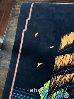 RARE BLACKLIGHT POSTER 32 NOS Vtg 70s Flocked NOS Ghost Ship