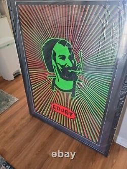 RARE Blacklight Poster Zig Zag Man Enjoy 70's Vintage Poster 37x49. Extra Large