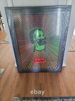 RARE Blacklight Poster Zig Zag Man Enjoy 70's Vintage Poster 37x49. Extra Large