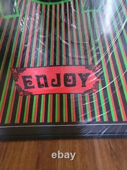 RARE Blacklight Poster Zig Zag Man Enjoy 70's Vintage Poster 37x49. Extra Large