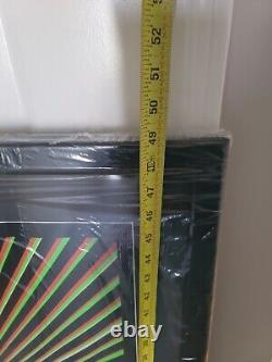 RARE Blacklight Poster Zig Zag Man Enjoy 70's Vintage Poster 37x49. Extra Large