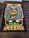 Rare More Beer Blacklight Poster 32 Nos Vtg 70s Flocked Nos Nate Owens