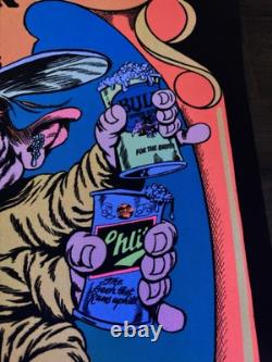 RARE More Beer BLACKLIGHT POSTER 32 NOS Vtg 70s Flocked NOS Nate Owens