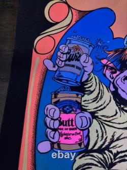 RARE More Beer BLACKLIGHT POSTER 32 NOS Vtg 70s Flocked NOS Nate Owens