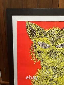 RARE ORIGINAL ELECTRIC CAT JOE ROBERTS JR Blacklight Poster Dated 1967