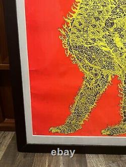 RARE ORIGINAL ELECTRIC CAT JOE ROBERTS JR Blacklight Poster Dated 1967