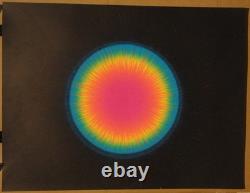 RARE Original 1969 SUNBURST Black Bckgrnd Blacklight Poster VH McCully Synthetic