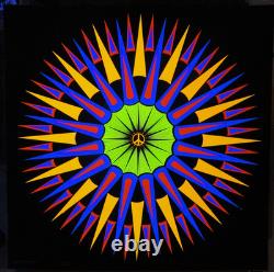 RARE Original 1970 PEACE EXPLOSION Blacklight Poster Mark Zaporozny Directional