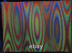 RARE Original 1972 OVAL MOIRE Blacklight Poster Alberto Biasil  -LOOK