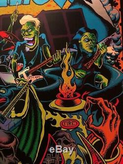 RARE Original Metallica Pinball Blacklight Chrome Numbered Poster by Dirty Donny
