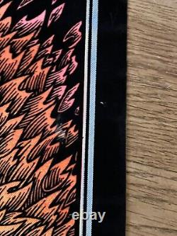 RARE VINTAGE 1970`s BORN TO DRAG VELVET BLACKLIGHT POSTER 1968 CAMARO 32X21