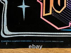 RARE VINTAGE 1970`s BORN TO DRAG VELVET BLACKLIGHT POSTER 1968 CAMARO 32X21