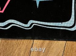 RARE VINTAGE 1970`s BORN TO DRAG VELVET BLACKLIGHT POSTER 1968 CAMARO 32X21