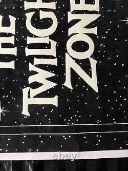 RARE VINTAGE 1989 TWILIGHT ZONE Flocked Blacklight Poster Glow in the Dark 23x36