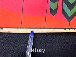 RARE Vintage 1968 Walter Bomar EVE Blacklight Poster Dream Merchants 23x35