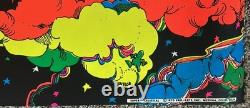 RARE Vintage 1970 Super Celestial Black Light Poster Peace Psychedelic Art