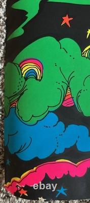 RARE Vintage 1970 Super Celestial Black Light Poster Peace Psychedelic Art
