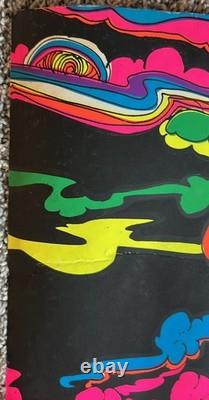 RARE Vintage 1970 Super Celestial Black Light Poster Peace Psychedelic Art