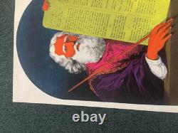 RARE Vintage 1972 Artko Moses With The Law Black light Poster Retro psychedelic