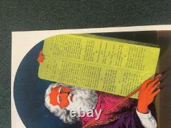 RARE Vintage 1972 Artko Moses With The Law Black light Poster Retro psychedelic