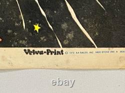 RARE Vintage 1972 Velva-Print Blacklight Poster Felt Velvet PP405 UNICORNS 35x23