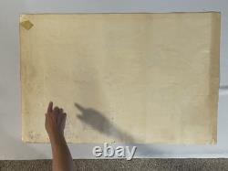 RARE Vintage 1972 Velva-Print Blacklight Poster Felt Velvet PP405 UNICORNS 35x23