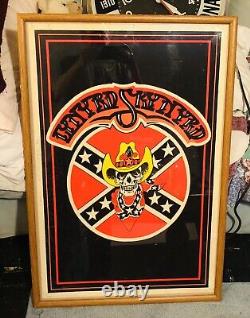 RARE Vintage 1980 ORIGINAL Lynrd Skynrd Velvet Blacklight poster