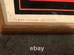 RARE Vintage 1980 ORIGINAL Lynrd Skynrd Velvet Blacklight poster