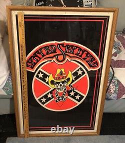 RARE Vintage 1980 ORIGINAL Lynrd Skynrd Velvet Blacklight poster