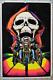 Rare Vintage 1984 Skull Rider #181 Black Light Velvet Poster 23 X 35