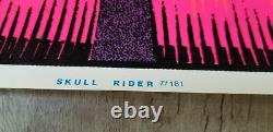 RARE Vintage 1984 SKULL RIDER #181 Black Light Velvet Poster 23 x 35