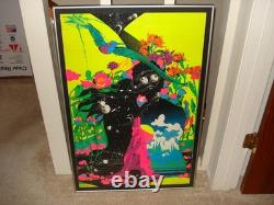 RARE Vintage ZEPHYR Blacklight poster Psychedelic Third Eye space Eden 1970 NOS