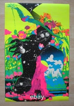 RARE Vintage ZEPHYR Blacklight poster Psychedelic Third Eye space Eden 1970 NOS