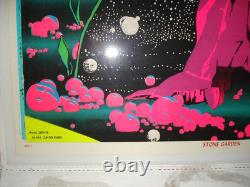 RARE Vintage ZEPHYR Blacklight poster Psychedelic Third Eye space Eden 1970 NOS