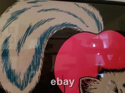 RARE Vtg 70's BLACKLIGHT Personality Poster'PINK PUSSY CAT SIGNED MICHEL ANT