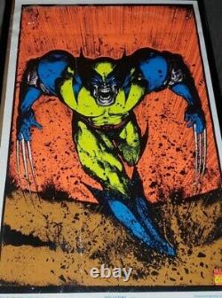 RARE Wolverine X-Men Blacklight Poster Funky Enterprises 1996 Marvel