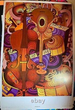 REVERBERATIONS VINTAGE 1967 PSYCHEDELIC MUSIC POSTER By ORBIT GRAPHIC ARTS