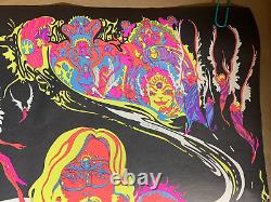 RIDING EASY VINTAGE 1969 HEADSHOP BLACKLIGHT POSTER By WESPAC VISUAL W189